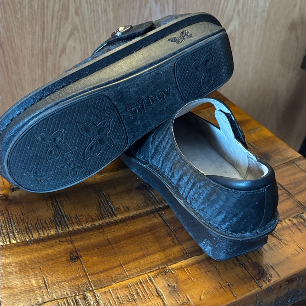 Alegria Paloma Black Matte Textured Mary Jane, 39 - Picture 4 of 7